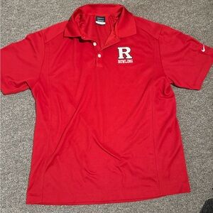 Nike Red Men’s Polo with 'R' Bowling Embroidery
